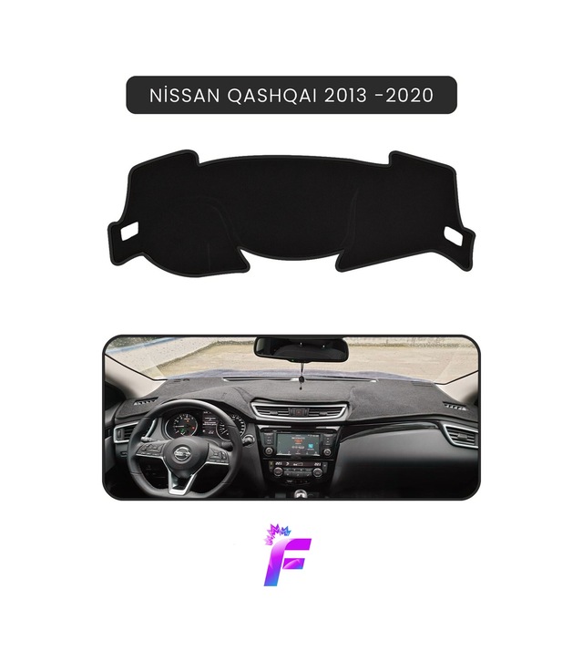 Nissan Qashqaı J11 2013 -2020 Torpido Örtüsü Güneşten, Isıdan, Çatlamadan Korur Td96 Siyah
