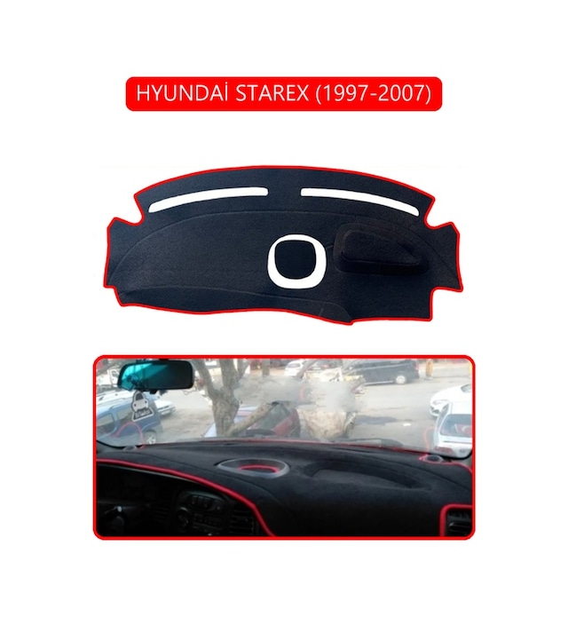 Hyundai Starex 1997-2007torpido Koruma Halısı Kırmızı Kenar