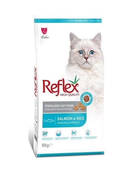 Reflex High Quality Kısırlaştırılmış Somonlu Yetişkin Kedi Maması 10 KG