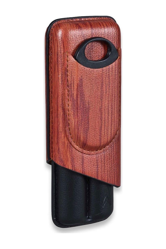Lotus Wood Desen Deri Puro Kılıfı Kesicili 2li 62 Ring