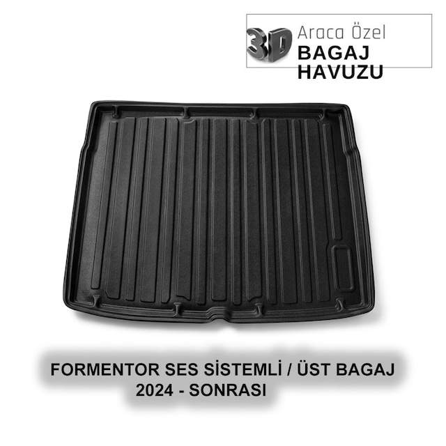 Formentor Ses Sistemli / Üst Kademe 24+ 3d Araca Özel 3d Bagaj Havuzu