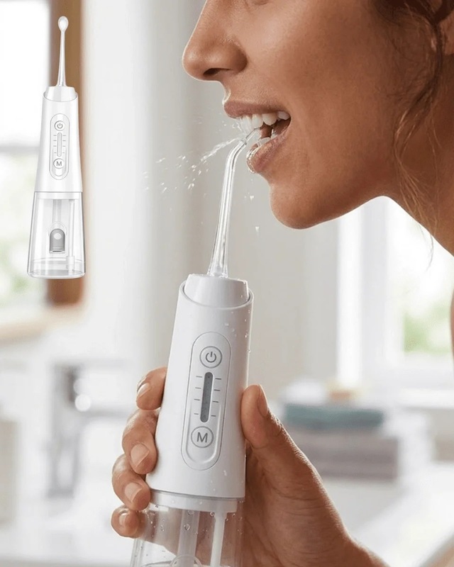 Lb Kablosuz Ağız Duşu 320 Ml Su Tanklı 4 Modlu 5 Başlıklı Temizlik Cihazı