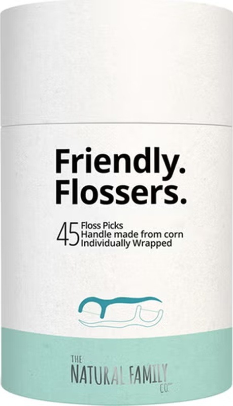 Natural Family Co Friendly Flossers Floss Pick 45 Adet