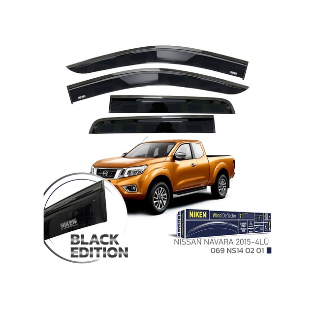 Niken Nissan Navara Np100 Cam Rüzgarlığı Siyah Kromlu Black Edition Niken 2016+