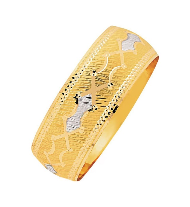 14 Ayar Mega Bilezik 25 Gram Noktalı Model