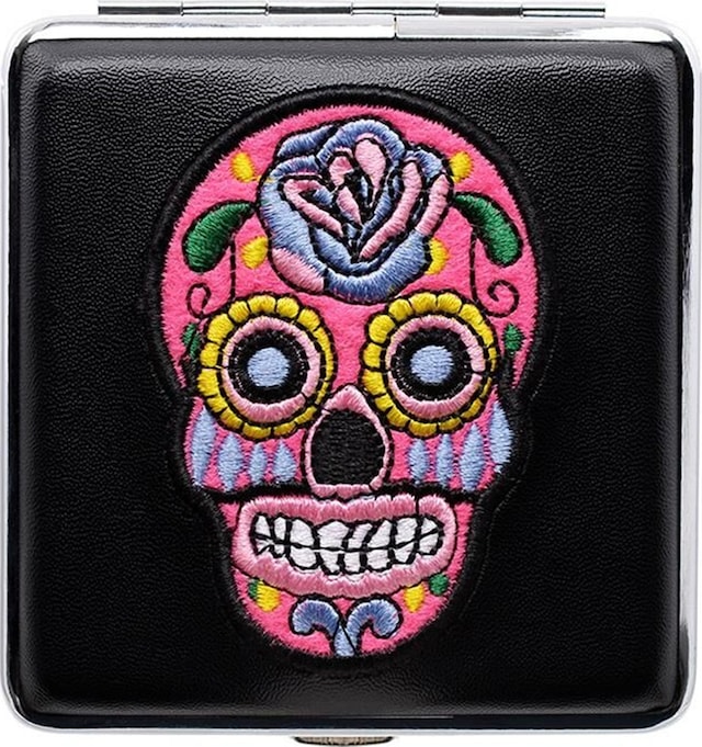 Atomic German Skull Deri Kısa Sigara Tabakası Pembe 20li