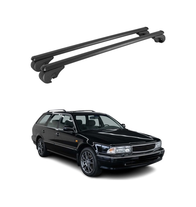 Mitsubishi Sigma Station Wagon 1991-1996 Arası Uyumlu Port Bagaj Taşıyıcı Ara Atkı Alüminyum Siyah 2 Parça