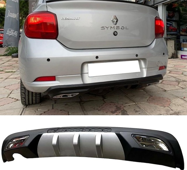 Renault Symbol 3 Difüzör Difizör Gri + Kare Egzoz Görünüm C Tip 2013-2020