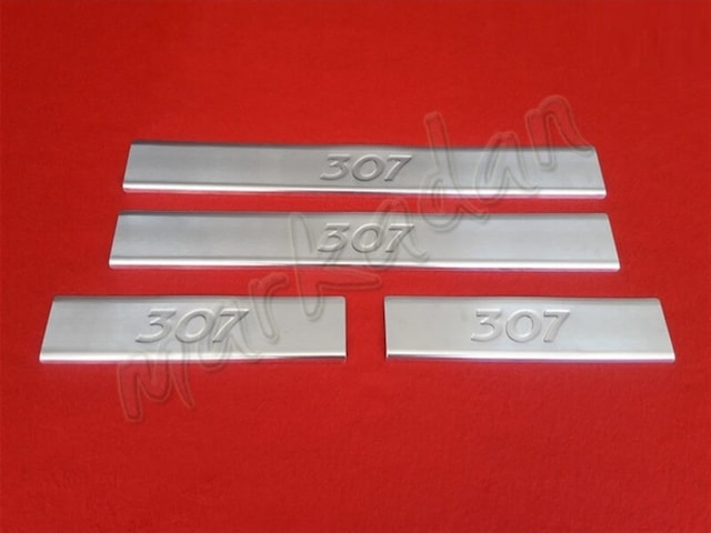 Markadan Peugeot 307 Krom Kapı Eşiği 2001-2008 4 Parça Paslanmaz