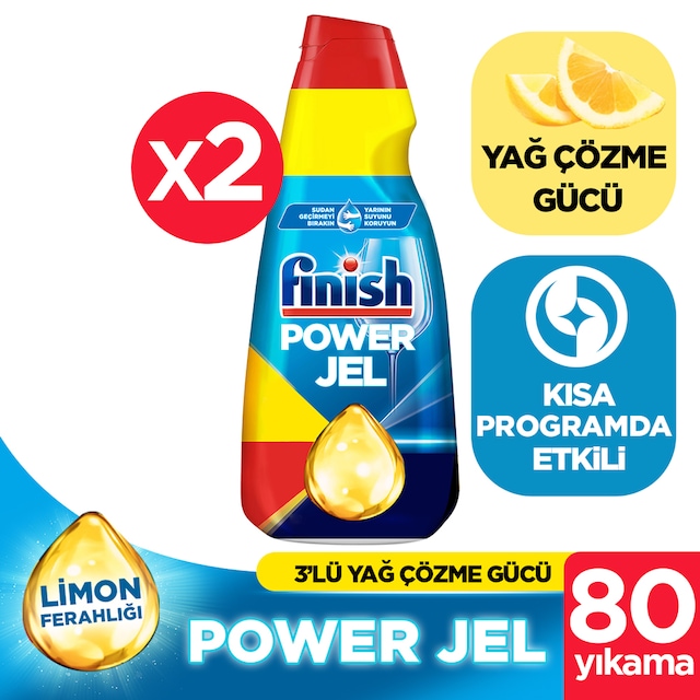 Finish Bulaşık Makinesi Deterjanı Jel Limon 1 L x 2