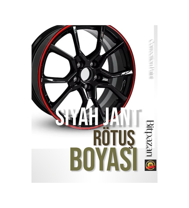 Parlak Siyah Jant Rötuş Boyası 30 Ml Fırçalı Şişede