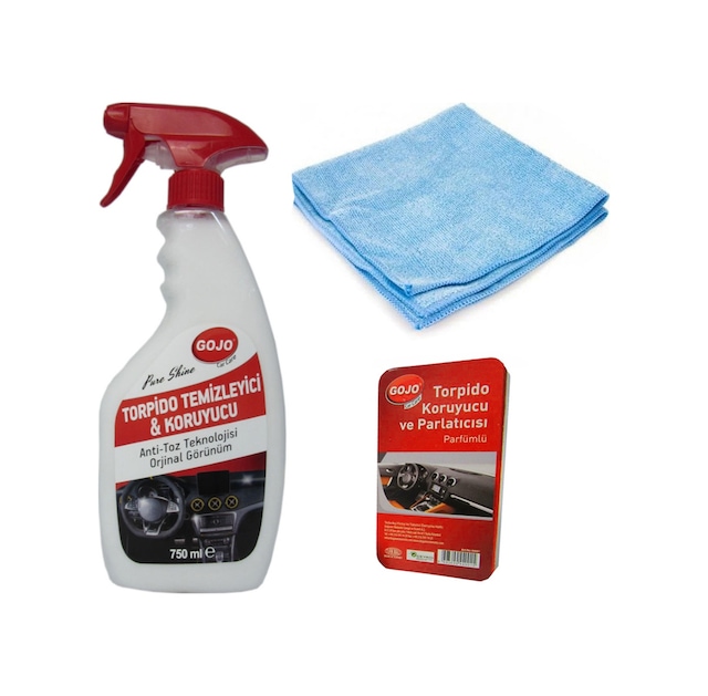 Gojo Torpido Parlatıcı 750 Ml + Mikrofiber Bez + Torpido Parlatıc