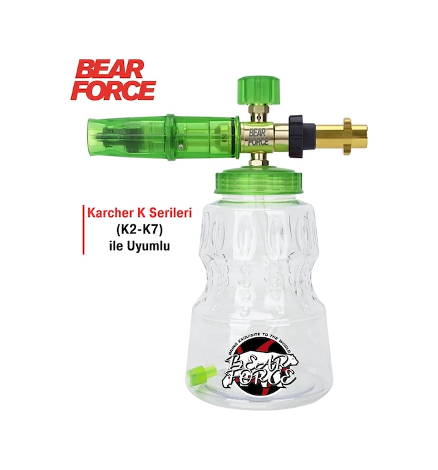 Robeve Bear Force Foam Lance Köpük Yapıcı Aparat 1l Köpük Aparatı Basınçlı Yıkama Makineleri Için Köpük Aparatı Çift Nozzle Ile Birlikte Foam Canon Karcher K Serisi Uyumlu