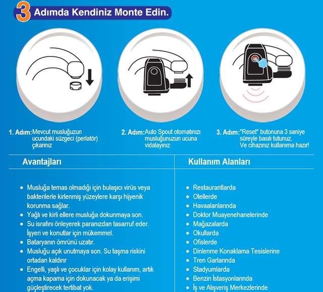 Auto Spout Fotoselli Musluk Aparati Fiyatlari Ve Ozellikleri