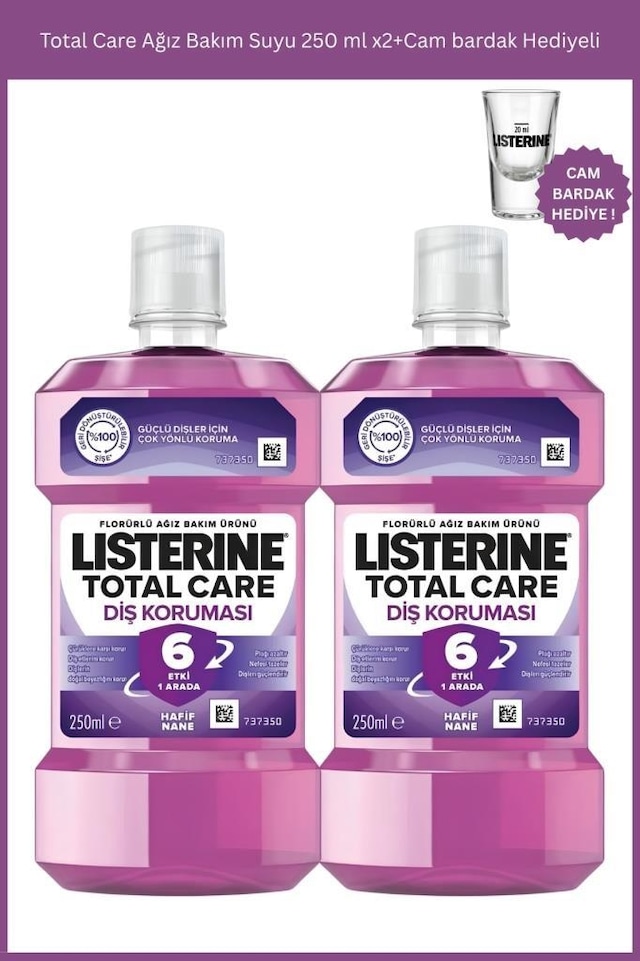 Total Care Ağız Bakım Suyu 250 Ml X2+cam Bardak Hediyeli