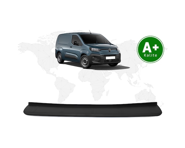 Citroen Berlingo Panelvan Arka Tampon Eşiği Mat Siyah 2024 Model Ve Sonrası