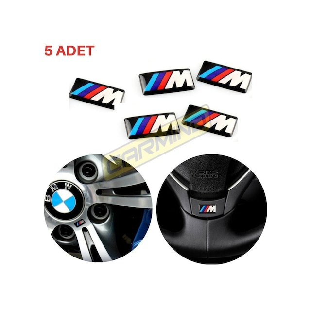 Bmw M Logo Jant Direksiyon Sticker (5 Adet)