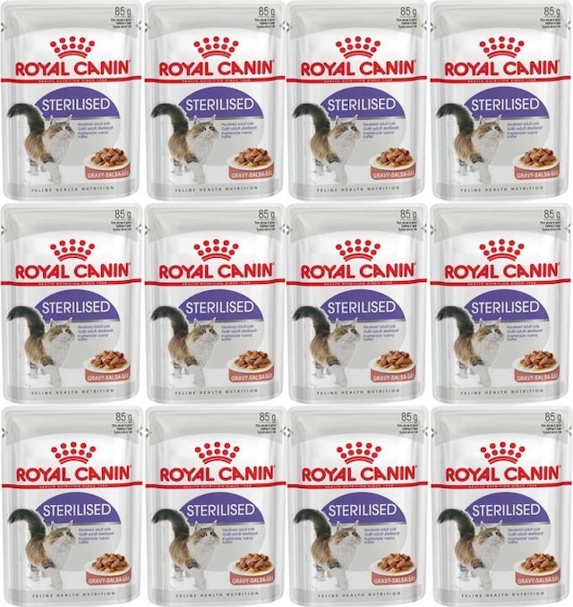 Royal Canin Gravy Pouch Sterilised Kısırlaştırılmış Yetişkin Kedi Yaş Maması 12 x 85 G