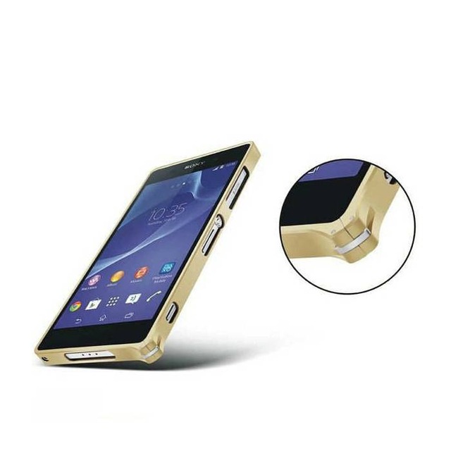 sony xperia z2 kilif metal bumper kalem 2x ekran koruma