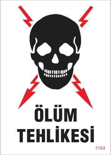 Buradabulabilirsin Ölüm Tehlikesi Uyarı Levhası 25x35 Kod:1104 Nl