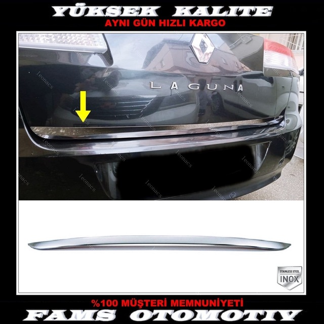 Renault Laguna Krom Bagaj Alt Çıta P.Çelik 2007-2015 Arası