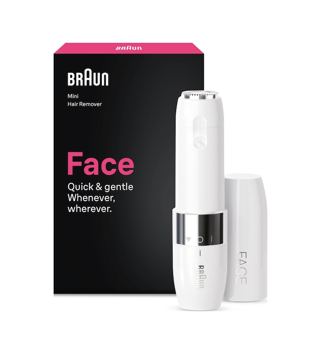 Braun Fs1000 Mini Yüz Tüy Alma Makinesi Pil Ve Temizleme Fırçası, Seyahat Boy, Kablosuz Kullanım