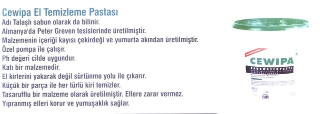 Cewipa El Temizleme Pastasi Fiyatlari Ve Ozellikleri
