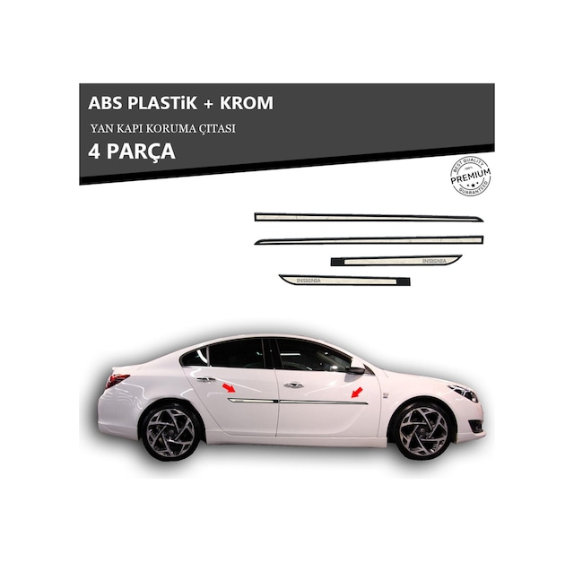 Opel İnsignia Yan Kapı Koruma Çıtası Plastik + Krom Unvrslppkçt00041