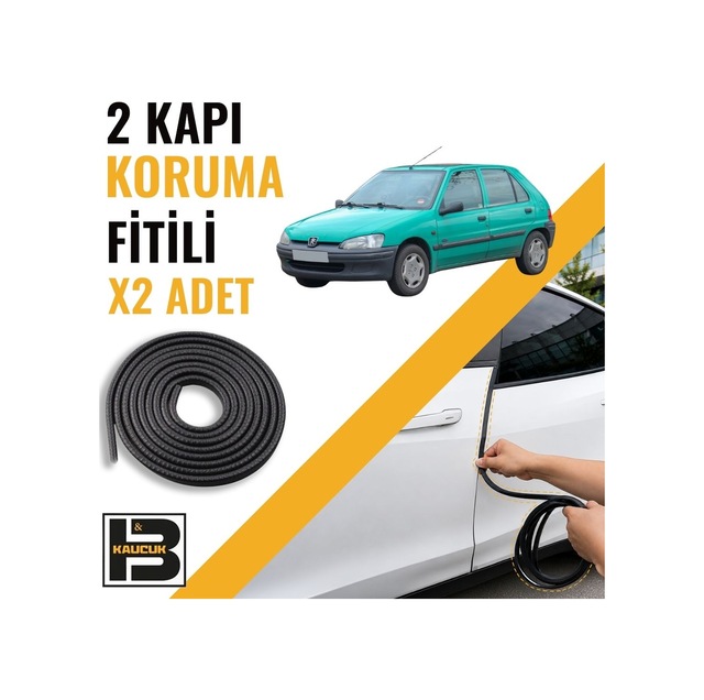 Peugeot 106 Kapı Koruma Fitili-iki Kapı-siyah-bm1221