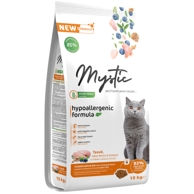 Mystic Tavuklu Yetişkin Kedi Maması 15 KG