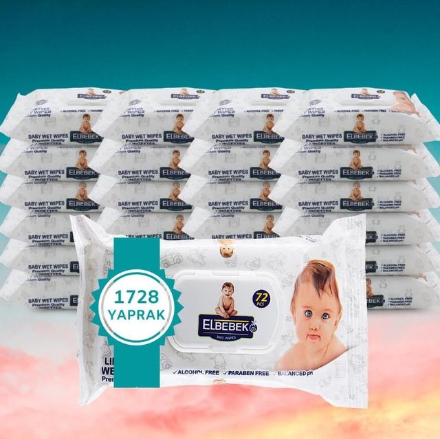 Elbebek Islak Havlu Mendil 24 X 72 Adet 1728 Yaprak