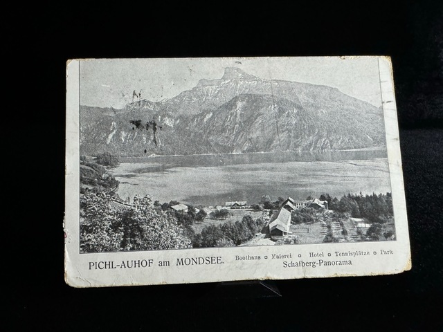 Kartpostal Pichl-auhof Am Mondsee Avusturya'dan 1912 Yıllında İngiltere'ye Postalanmış Teşhir Ürün