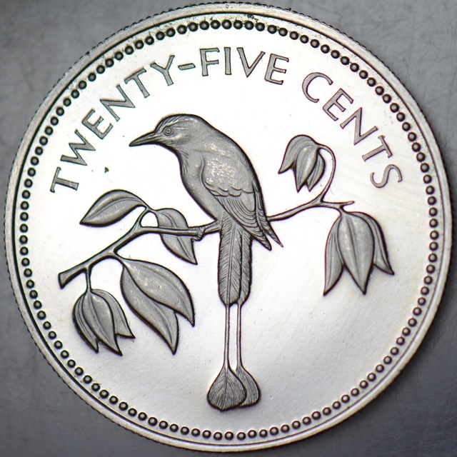 Belize 25 Cent 1974 Hatıra. 21.000 Adet Basılmıştır. Proof Baskı Çil.