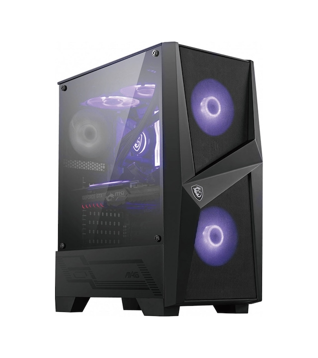 MSI MAG FORGE 100M FAN ATX 1x120mm Fans RGB Tempered Glass