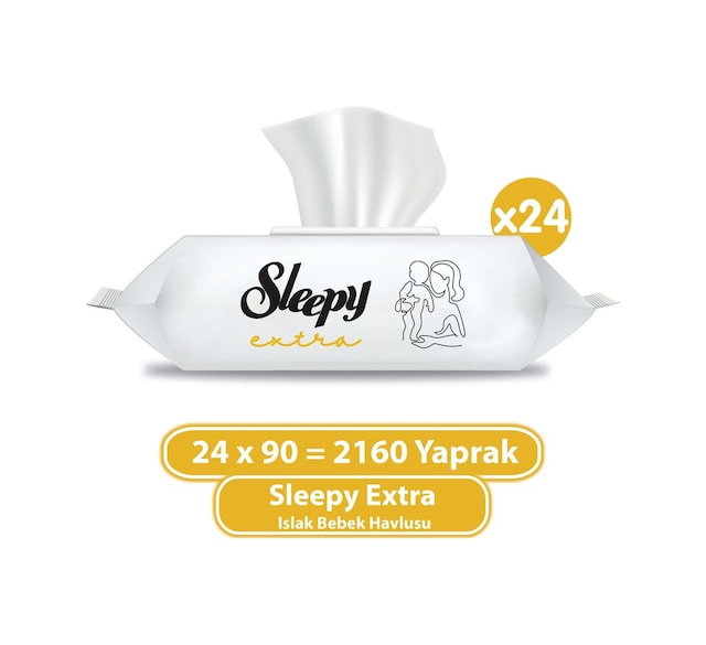 Sleepy Extra Islak Bebek Havlusu 24 x 90 Adet 2160 Yaprak