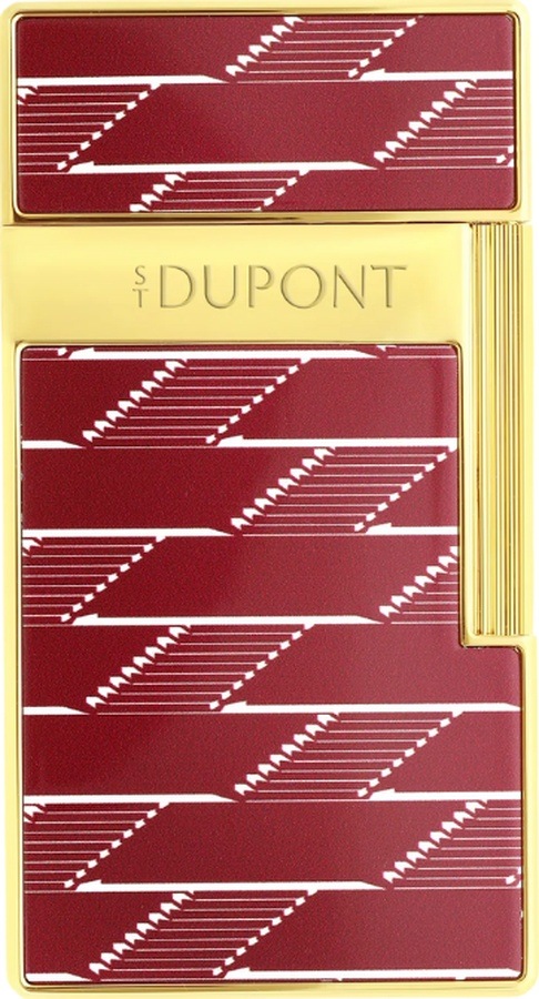 S.t. Dupont Lacquered Biggy Monogram Kırmızı Puro Çakmağı 25078 - Tr8433