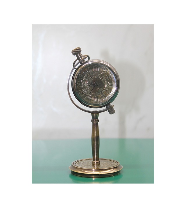 3 Adet Pirinç Masa Üstü Saat Masa Saati, Masaüstü Aksesuar, Dekoratif Pirinç Tasarım, Table Clock