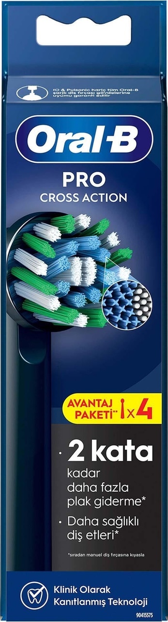 Oral-b Cross Action 4'lü Yedek Başlık Siyah