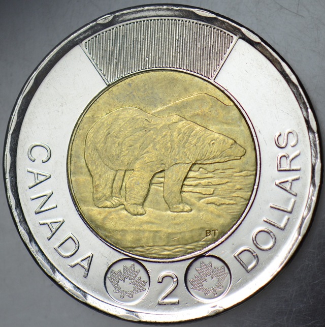 Kanada 2 Dolar 2018 Kraliçe Elizabeth. Bimetal 28 Mm.