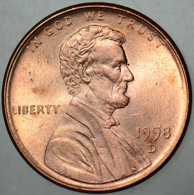 Amerika 1 Cent 1998 D Lıncoln Memorıal 19 Mm Çil -