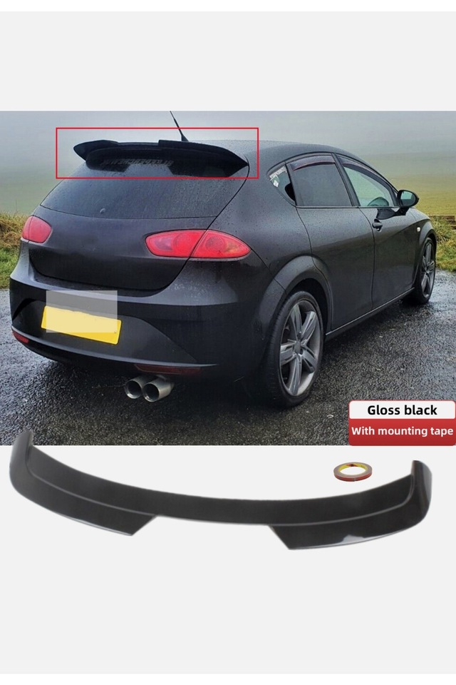 Seat Leon Mk2.5 2009-2012 Uyumlu Spoiler Pianoblack İthal Abs Plastik Parlak Siyah