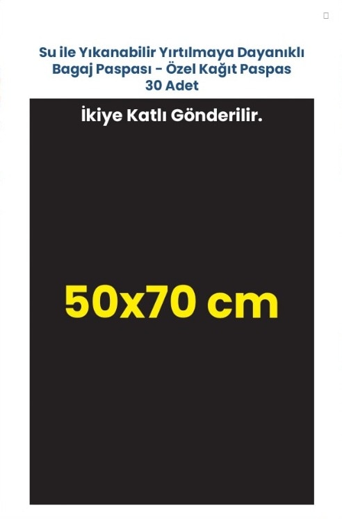 Suya Dayanıklı Yıkanabilir 50x70cm Siyah Baskısız Uyumlu Oto Paspas Kağıdı 30 Adet