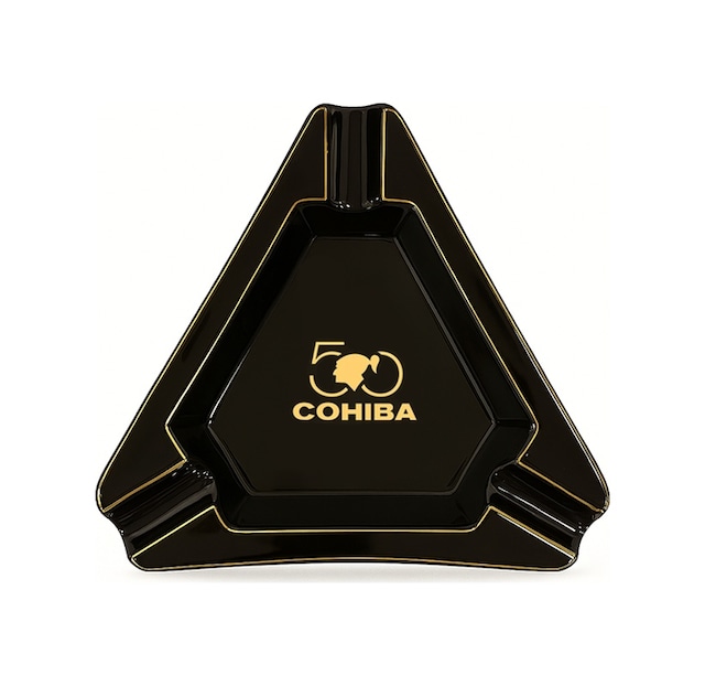 Cohiba 50. Yıl Siyah Porselen Üçlü Puro Küllüğü - Tr8866