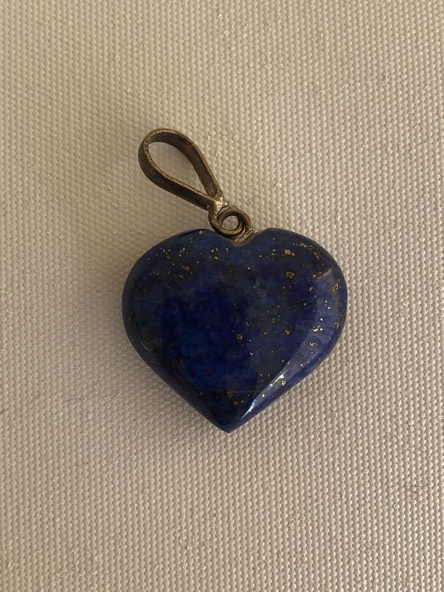 Doğal Lapis Lazuli Taşı Kalp Kolye Ucu 1,6 2,0 CM Teşhir Ürün
