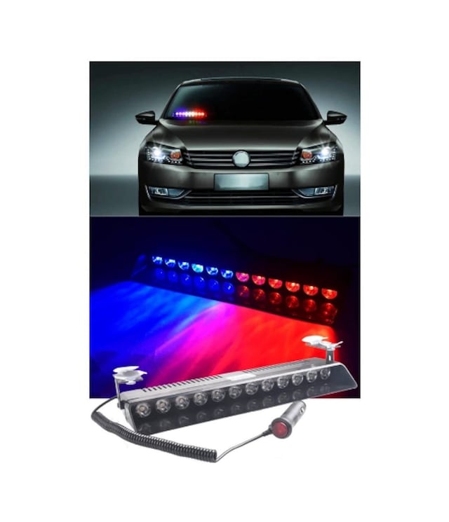 Vantuzlu Çakar Araç Içi Kırmızı-Mavi 6 Ledli Mercekli (S6-S12)