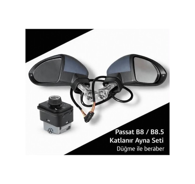 Vw Passat B8 /b8.5 2015-2021 Katlanır Ayna - Düğme Dahil
