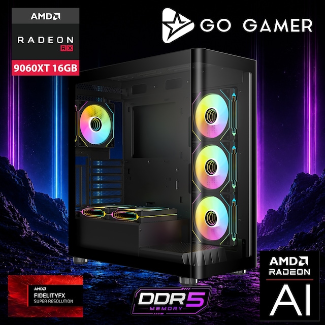 Go Gamer AE722P Ryzen 9 7900 RX 9060 XT 16GB RAM 1TB SSD