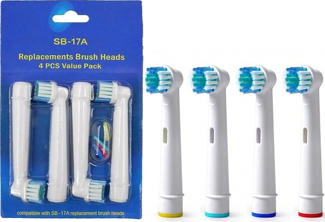 ORAL B Şarjlı Diş Fırçaları Ile Uyumlu Muadil 4'lü Yedek Başlık
