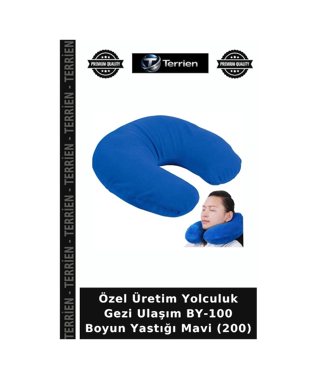 Özel Üretim Yolculuk Gezi Ulaşım By-100 Boyun Yastığı Mavi 200