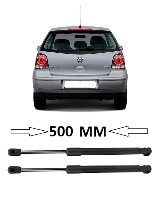 Volkswagen Vw Polo 2006-2009 Uyumlu Sağ + Sol Takım Bagaj Amortisörü 2 Adet 500mm 6q6827550c Bagaj Amortisörü